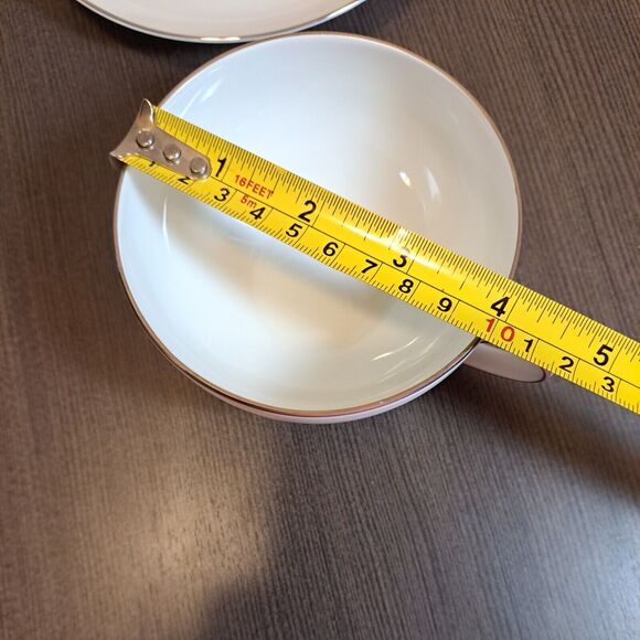 Vintage 1940-60s MCM Vita Craft Bavarian China Greenbriar Tea Cup Saucer White 4 - Picture 7 of 9